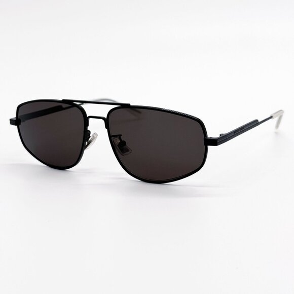 NEW BOTTEGA VENETA SUNGLASSES BV1125S 001 AVIATOR BLACK UNISEX EYEWEAR - Picture 4 of 9